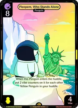 Vibes TCG FOIL Pleepem, Who Stands Alone - Enter the Huddle Card # 056 - Image 1
