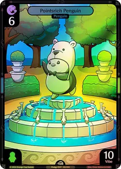 Vibes TCG FOIL Pointsrich Penguin - Enter the Huddle Card # 083 - Image 1