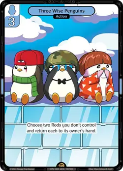 Vibes TCG Three Wise Penguins - Enter the Huddle Card # 135 - Image 1