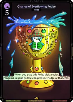 Vibes TCG FOIL Chalice of Everflowing Pudge - Enter the Huddle Card # 181 - Image 1