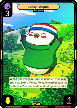 Vibes TCG FOIL Lucky Penguin - Enter the Huddle Card # 041 - Image 1