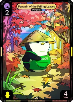Vibes TCG FOIL Penguin of the Falling Leaves - Enter the Huddle Card # 045 - Image 1