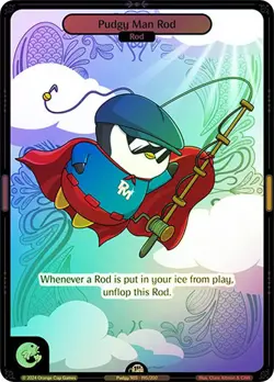 Vibes TCG FOIL Pudgy Man Rod - Enter the Huddle Card # 195 - Image 1