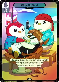 Vibes TCG FOIL Clean Up Good - Enter the Huddle Card # 092 - Image 1