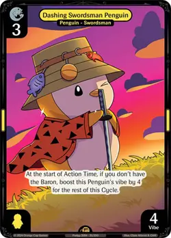 Vibes TCG Dashing Swordsman Penguin - Enter the Huddle Card # 035 - Image 1