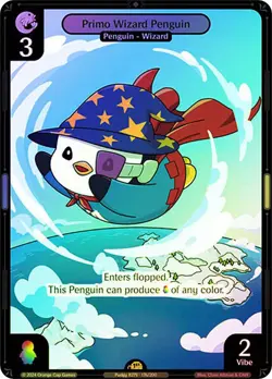 Vibes TCG FOIL Primo Wizard Penguin - Enter the Huddle Card # 176 - Image 1