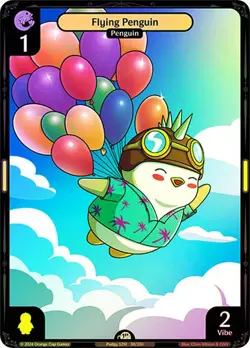 Vibes TCG FOIL Flying Penguin - Enter the Huddle Card # 038 - Image 1