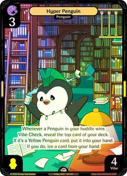 Vibes TCG FOIL Hyper Penguin - Enter the Huddle Card # 039 - Image 1