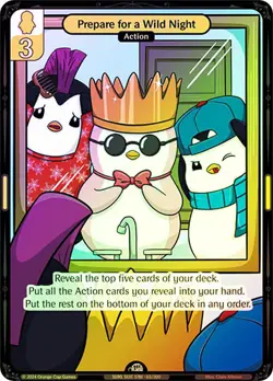 Vibes TCG FOIL Prepare for a Wild Night - Enter the Huddle Card # 065 - Image 1