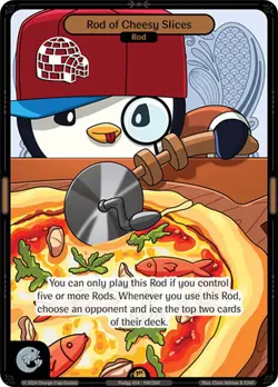 Vibes TCG Rod of Cheesy Slices - Enter the Huddle Card # 198 - Image 1
