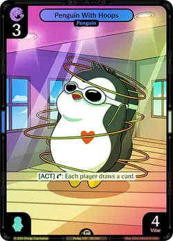 Vibes TCG FOIL Penguin With Hoops - Enter the Huddle Card # 120 - Image 1