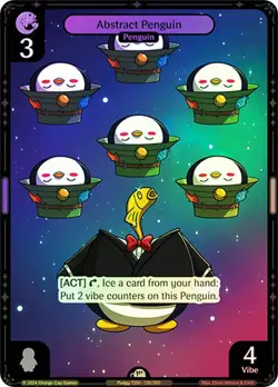Vibes TCG FOIL Abstract Penguin - Enter the Huddle Card # 138 - Image 1