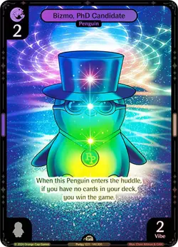 Vibes TCG FOIL Bizmo, PhD Candidate - Enter the Huddle Card # 141 - Image 1