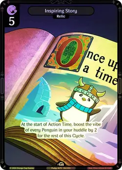 Vibes TCG FOIL Inspiring Story - Enter the Huddle Card # 184 - Image 1