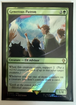 MTG: Generous Patron (Surge Foil) Commander: Final Fantasy Foil NM - Image 1
