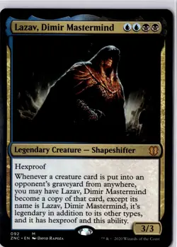 Lazav, Dimir Mastermind Commander: Zendikar Rising Regular NM Mythic 092 - Image 1