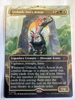 Gishath, Sun's Avatar (Borderless) The Lost Caverns of Ixalan Regular - Image 1