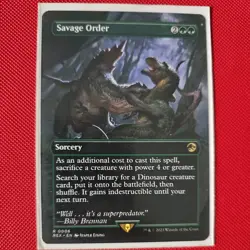 Savage Order (borderless) MTG Universes Beyond: Jurassic World Collection - Image 1