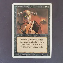MTG Magic the Gathering Revised Edition Demonic Tutor NM Near Mint condition - Image 1