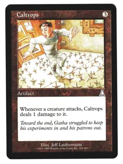 Magic The Gathering MTG - URZA'S DESTINY 1999 UDS - #129 Caltrops x4 LP NM LOT2 - Image 1