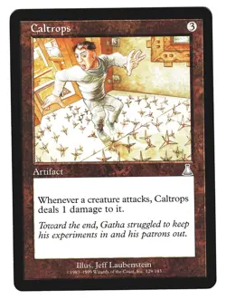 Magic The Gathering MTG - URZA'S DESTINY 1999 UDS - #129 Caltrops x4 LP NM LOT2 - Image 3