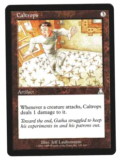 Magic The Gathering MTG - URZA'S DESTINY 1999 UDS - #129 Caltrops x4 LP NM LOT2 - Image 5