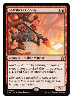 MTG - 1 x FOIL, Searslicer Goblin - Rare Goblin - Foundations (FDN) - M/NM - Image 1