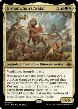 MTG - Gishath, Sun's Avatar - Rare #229 - The Lost Caverns of Ixalan NM - Image 1
