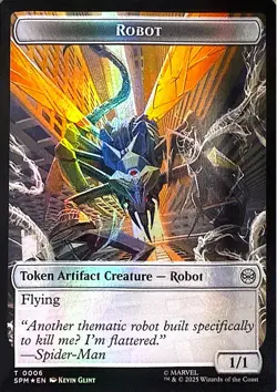Food // Robot Double-Sided Token Foil T Marvel's Spider-Man 5 // 6 NM - Image 1
