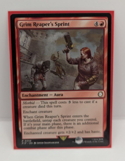 MTG Grim Reaper's Sprint Universes Beyond: Fallout Regular Rare NM - Image 1