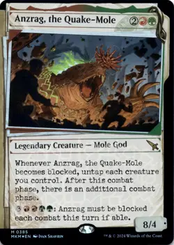Anzrag, the Quake Mole INVISIBLE INK FOIL SHOWCASE MKM Magic MTG NM - Image 1