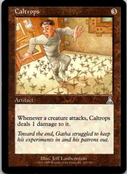 MTG Magic The Gathering Caltrops Urza's Destiny Played See Scan D - Image 1