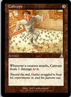 MTG Magic The Gathering Caltrops Urza's Destiny Played See Scan E - Image 1