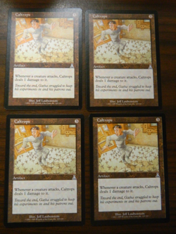 MTG Urza's Legacy Artifact Uncommon Caltrops x4 Unplayed - NM Cond - Image 1