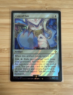 Magic the Gathering: Coin of Fate (Surge Foil) Commander: Final Fantasy Foil NM - Image 1