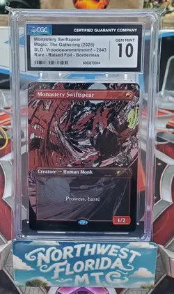 MTG - CGC Gem Mint 10 - SLD: Vrooooommmm! - Monastery Swiftspear (Raised Foil) - Image 1