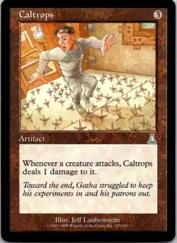 MTG Magic The Gathering Caltrops Urza's Destiny Played See Scan C - Image 1