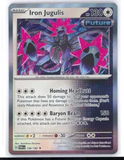 Iron Jugulis - 158/182 - Pokemon TCG Paradox Rift (2023) - NM - Holo NM 0303#116 - Image 1
