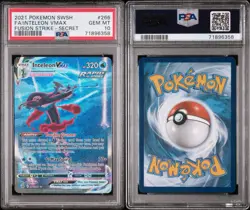 PSA 10 INTELEON VMAX FUSION STRIKE-SECRET #266 FA 2021 POKEMON SWORD & SHIELD - Image 3