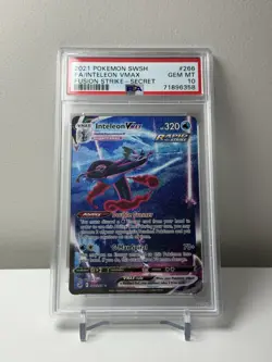 PSA 10 INTELEON VMAX FUSION STRIKE-SECRET #266 FA 2021 POKEMON SWORD & SHIELD - Image 4