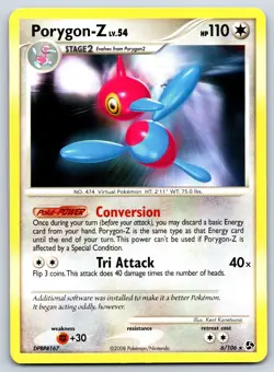 Porygon-Z - DP Great Encounters 6/106 Rare Kent Kanetsuna Pokemon Card LP - Image 1