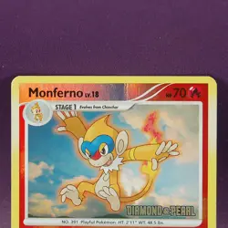 Pokemon TCG MONFERNO Reverse Holo Uncommon Diamond & Pearl 56/130 LP Stamped - Image 2