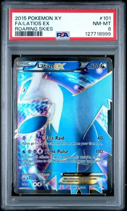 2015 Pokemon Xy Roaring Skies Latios EX #101 Fa Roaring Skies PSA 8 - Image 1