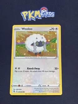 Pokemon TCG Wooloo Fusion Strike 222/264 Promo Cosmos Holo LP. - Image 1