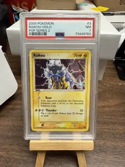 2006 POKEMON POP SERIES 2 #3 RAIKOU-HOLO PSA 7 - Image 1