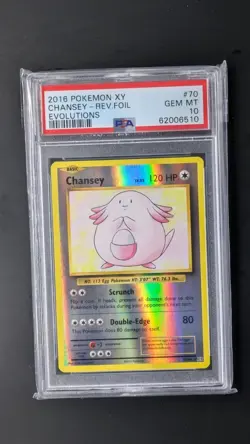 Chansey - 70/108 - Reverse Holo - XY Evolutions - 2016 - Pokemon - PSA 10 - Image 1