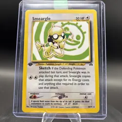 SMEARGLE 30/75 Neo Discovery Rare 1st Edition WOTC Pokemon Comes in Acrylic Case - Image 1