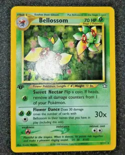Bellossom 3/111 1st Edition Holo Rare Pokemon Neo Genesis Vintage WotC Near Mint - Image 1