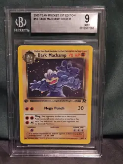Pokemon, 2000, Team Rocket 1st Edition, Dark Machamp Holo, BGS 9 - Image 1