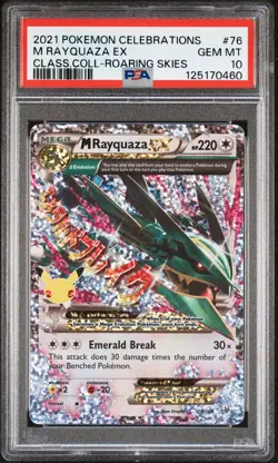 2021 POKEMON CELEBRATIONS CLASSIC COLL #76 M RAYQUAZA EX PSA 10 - Image 1